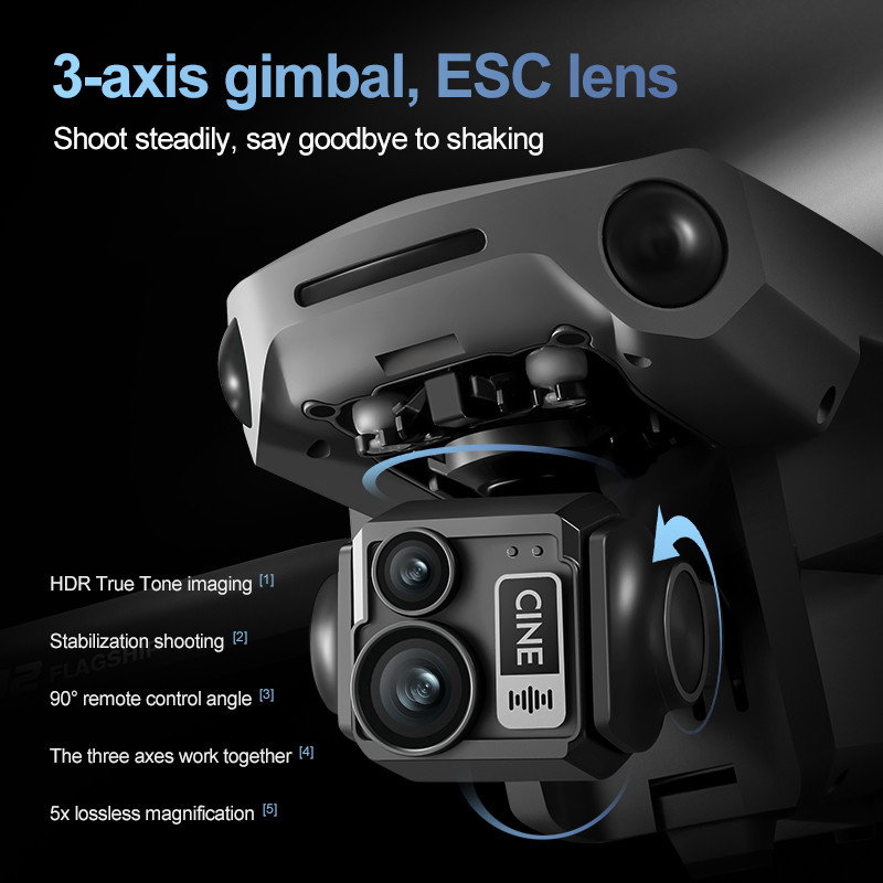 Drone Lidar - 8K 3 Axis Gimbal Brushless 7.2in