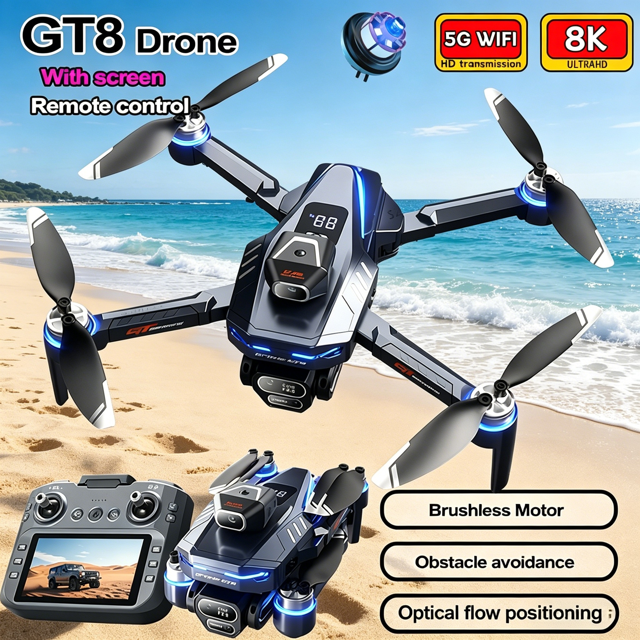 New Drone GT8 8K Professional  - огляд і ціна Drone Photogrammetry